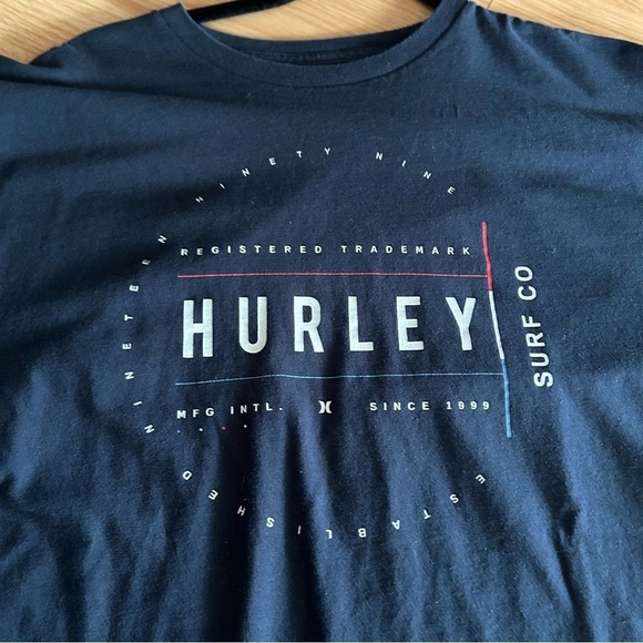 Hurley Surf Co. Navy Graphic Short Sleeve Tee Large - Picture 2 of 6